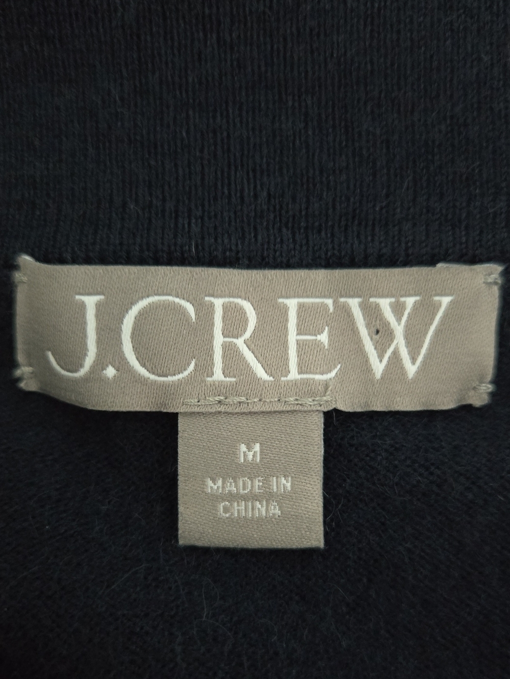 J CREW Featherweight cashmere-blend long-sleeve polo shirt In Navy Sz Medium - Picture 9 of 12